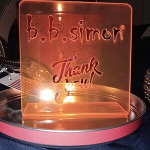 BB Simon "Thank You" Designer Hypebeast Fashion Accessory Clear Neon Orange New
